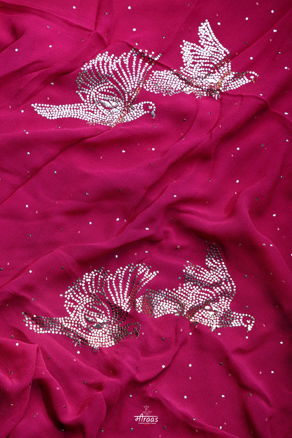 LR | WU | Meena Kumari Mukaish Saree 4.2