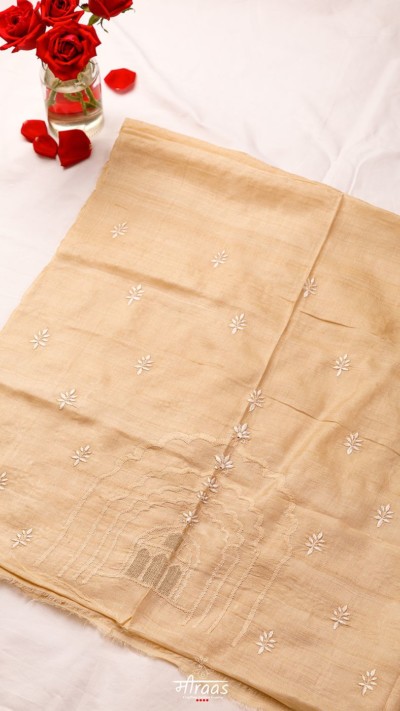 Mehraab Tussar Silk Chikankari Blouse Piece