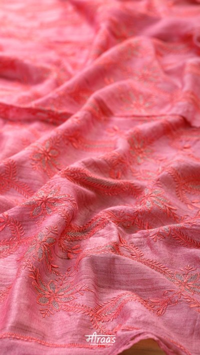 Made on Order | Gulaab Ittar - Chikankari Tussar Silk Luxury Dupatta