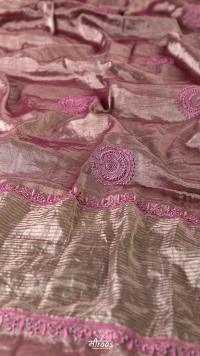 Lilac Zari Silk Bijli Boota Dupatta