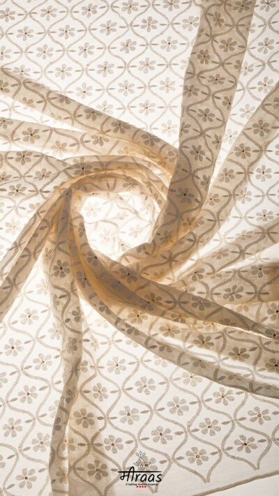 Chakkalika - Chikankari Chanderi Blouse Fabric