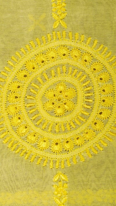 Surajmukhi - Chikankari Chanderi Blouse Fabric