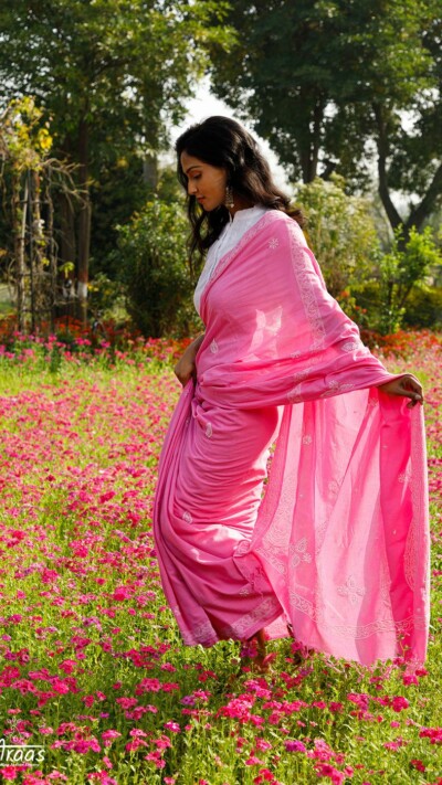 Madhumaalti Chikankari Cotton Saree