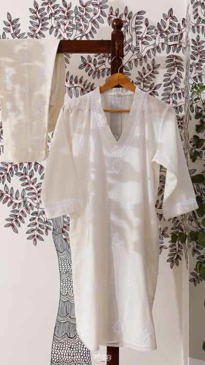 Miniature Art Chikankari Kurta