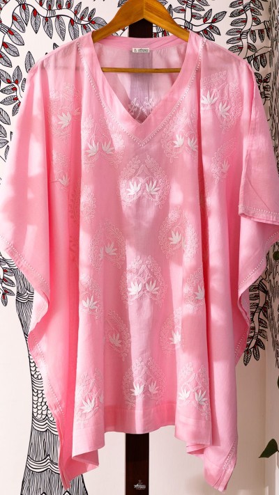 Roohafza Milk Kaftan Top